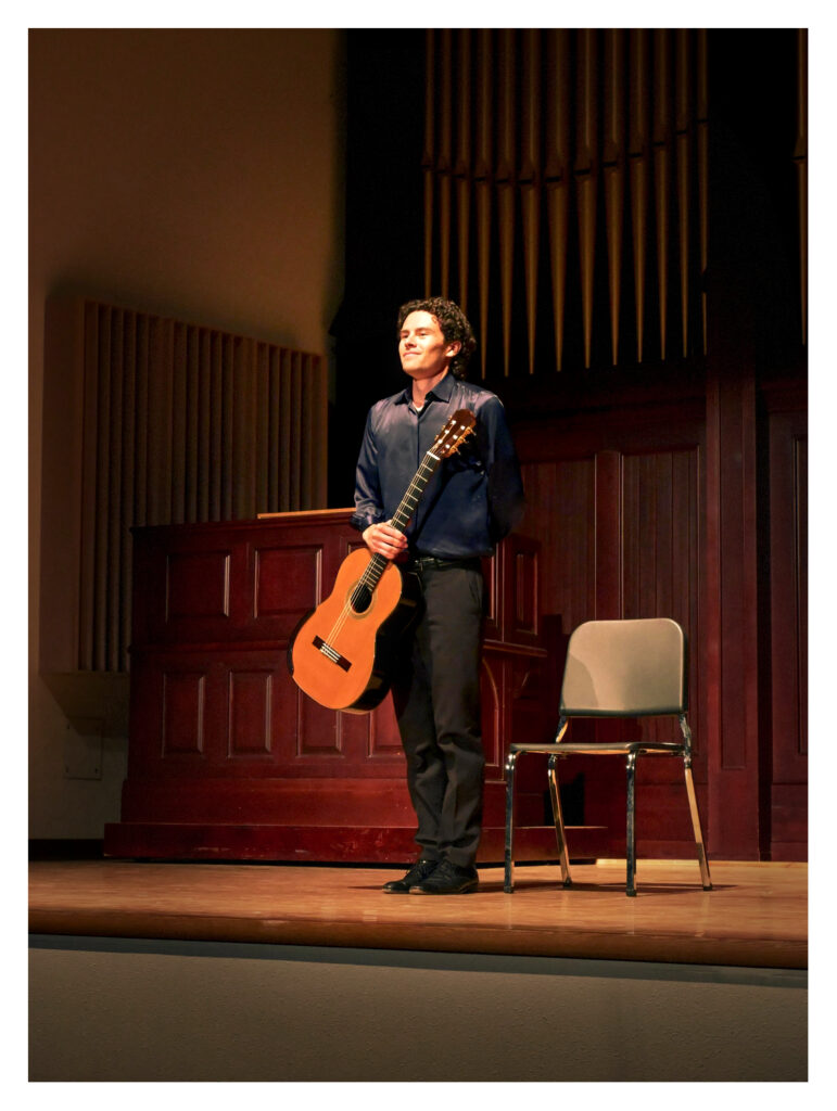 Dante on stage after a concert